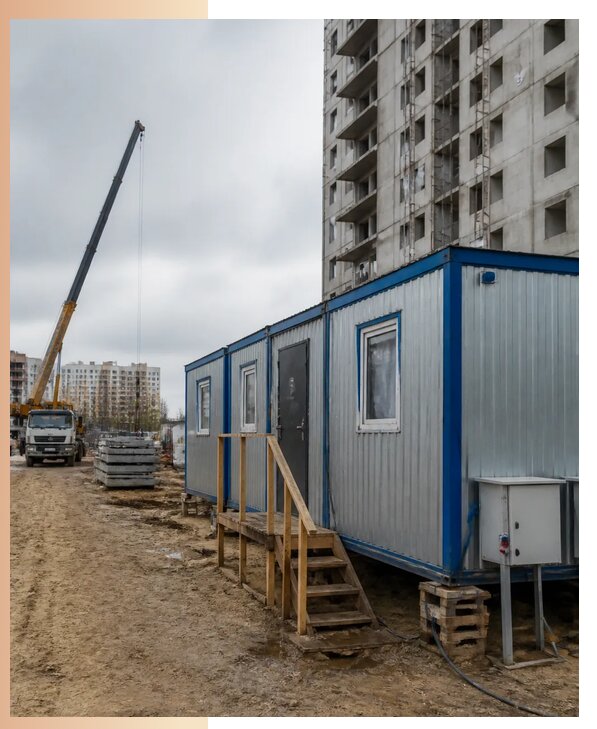Аренда строительных вагончиков для рабочих в Саянске